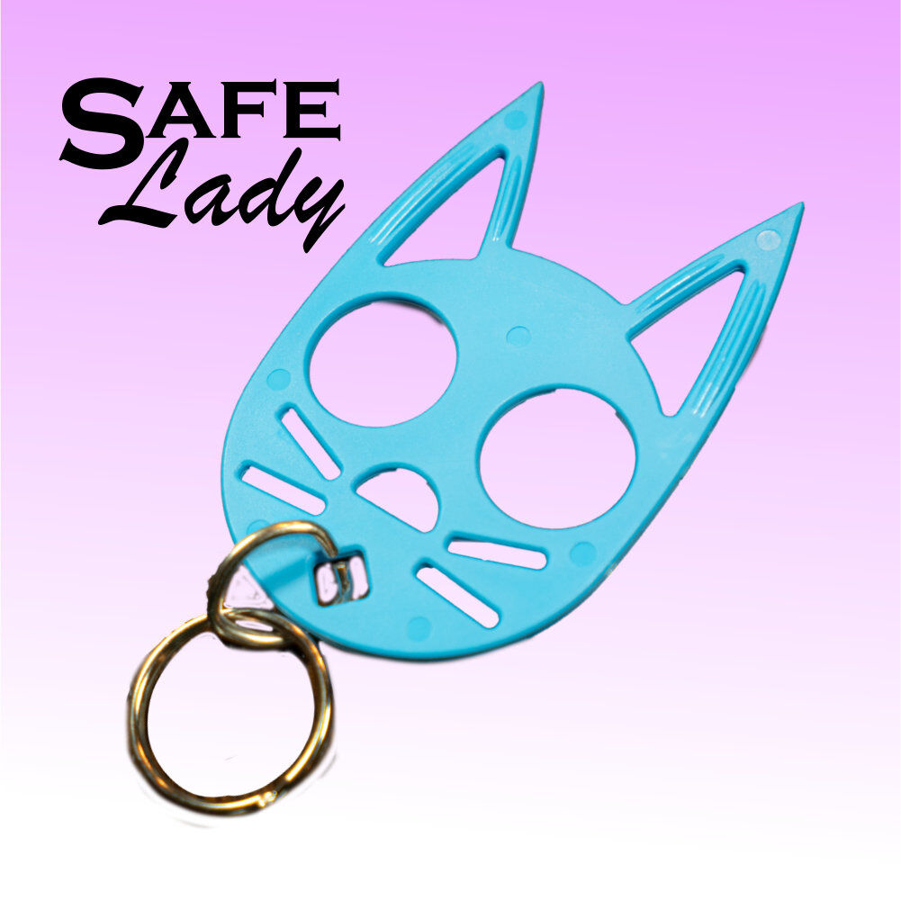 light blue-cat-key-chain